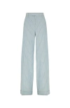 Brunello Cucinelli Loose Flared Trousers In Avio Blue