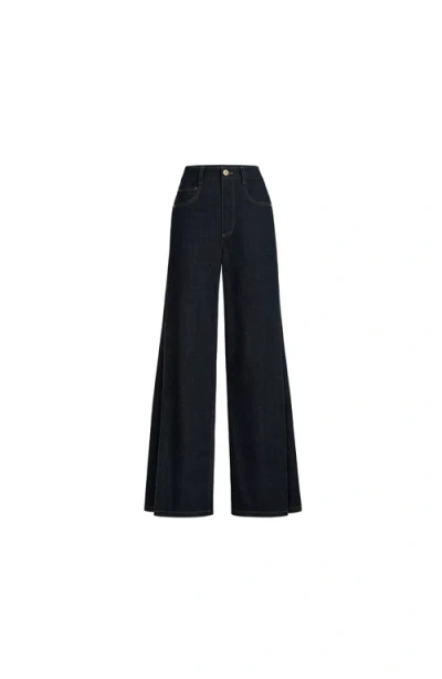 Brunello Cucinelli Loose Flared Trousers In Blue