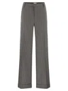 Brunello Cucinelli Striped Tailored Trousers In Grey