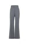 Brunello Cucinelli Pinstriped Wool Trousers In Medium Grey