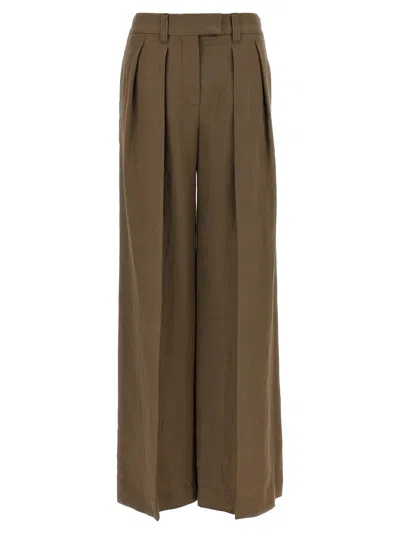Brunello Cucinelli Loose Leg Pants Brown