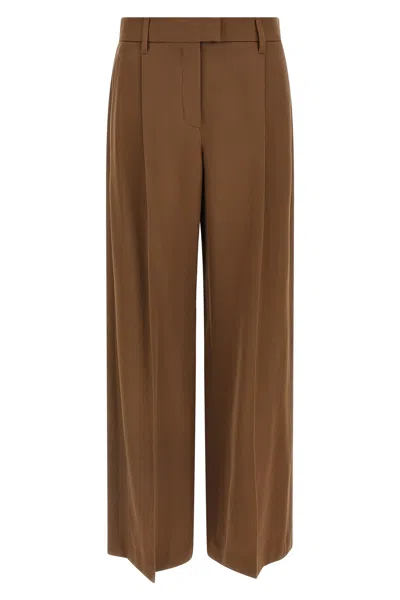 Brunello Cucinelli Loose Leg Pants In Brown