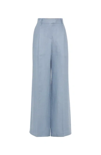 Brunello Cucinelli Loose Pleated Trousers In Blue