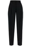 Brunello Cucinelli Loose Straight Pants With Embell In Black
