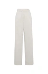 Brunello Cucinelli Stretch Cotton Straight Pants In White