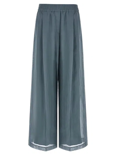 Brunello Cucinelli Loose Track Trousers In Blue