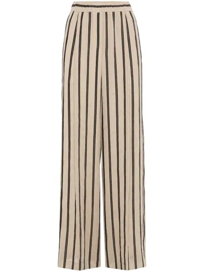 Brunello Cucinelli Loose Track Pants In Coffee