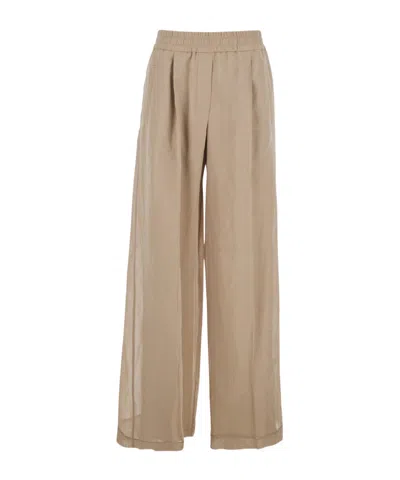 Brunello Cucinelli Loose Track Trousers In Neutral