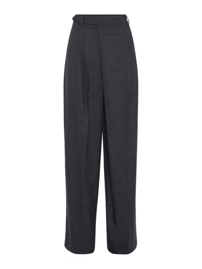 Brunello Cucinelli Melierte Hose In Grey