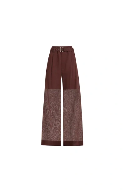 Brunello Cucinelli Loose Trousers In Burgundy