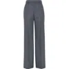 Brunello Cucinelli Wide-leg Trousers With Front Pleats And Pockets In Dark Grey