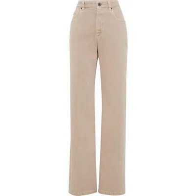 Brunello Cucinelli Loose Trousers In Dove Grey