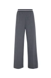 Brunello Cucinelli Cotton Piqué Wide-leg Sweatpants In Grey