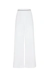 Brunello Cucinelli Piquet Cotton Trousers In White