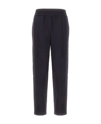 BRUNELLO CUCINELLI ELASTICATED-WAISTBAND TROUSERS