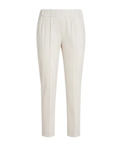 Brunello Cucinelli Loose Waist Casual Pants In White