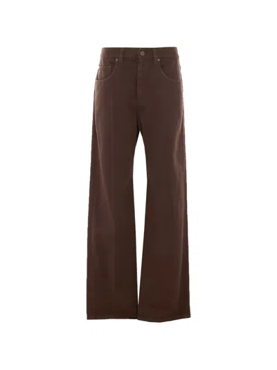 Brunello Cucinelli The Relaxed Boyfriend Jean-soft Barrel Leg In Brown