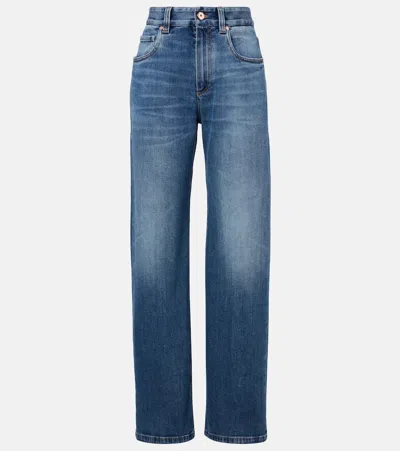 Brunello Cucinelli Low-rise Straight Jeans In Blue