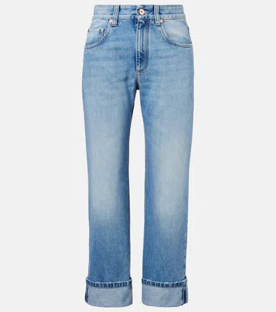 Brunello Cucinelli Low-rise Straight Jeans In Blue