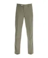 Brunello Cucinelli Low-rise Tapered Chino Trousers In Green