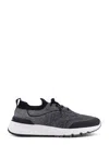 Brunello Cucinelli Runners In Techno Cotton Knit With Termonastrature Shoes In Gray