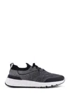 Brunello Cucinelli Runners In Techno Cotton Knit With Termonastrature Shoes In Gray