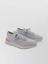 Brunello Cucinelli Low Slip-on Stretch Wool Knit Sneakers With Rubber Sole