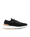Brunello Cucinelli Sneakers With Mesh Panels In Black