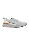Brunello Cucinelli Low-top Lace-up Sneakers In Gray