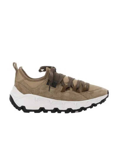 BRUNELLO CUCINELLI BRUNELLO CUCINELLI CHUNKY-SOLE LACE-UP SNEAKERS
