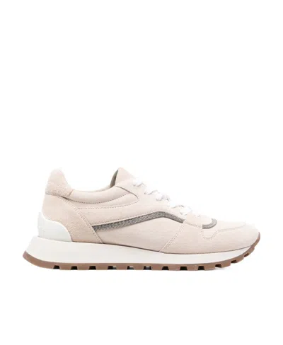 Brunello Cucinelli 20mm Suede Low-top Sneakers In Light Beige