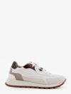 Brunello Cucinelli Low-top Leather Sneakers With Monili Detail In White