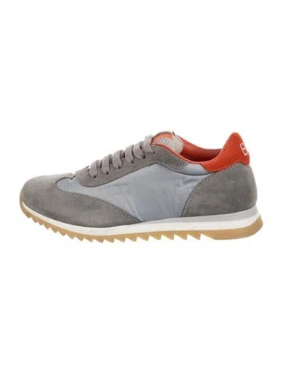 Pre-owned Brunello Cucinelli Kids' Low Top Running Sneakers In Grey