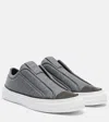 Brunello Cucinelli Wool Monili Slip-on Sneakers