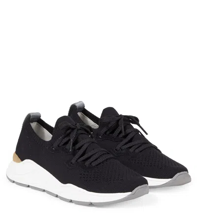 Brunello Cucinelli Kids' Low-top Sneakers In Black
