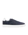 Brunello Cucinelli Nubuck-leather Low-top Sneakers In Black