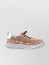 Brunello Cucinelli Low Top Sneakers Contrast Sole In Orange