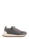 Brunello Cucinelli Women Low-top Wool Flannel Sneakers With Leather Profiles