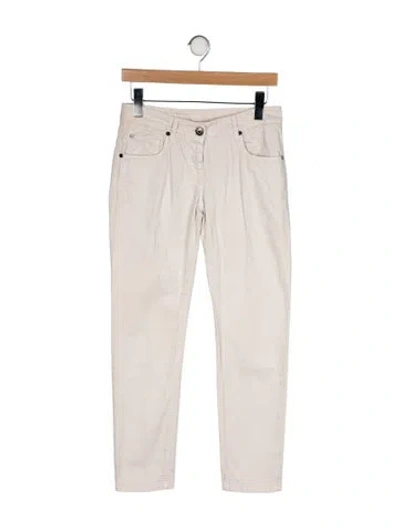 Pre-owned Brunello Cucinelli Low-rise Skinny Leg Jeans In Neutral