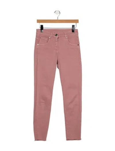 Pre-owned Brunello Cucinelli Low-rise Skinny Leg Jeans In Pink