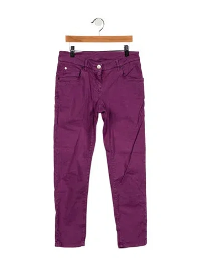 Pre-owned Brunello Cucinelli Low-rise Straight Leg Jeans In Purple