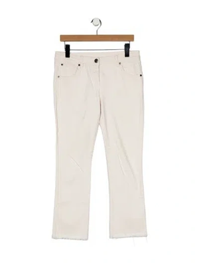 Pre-owned Brunello Cucinelli Low-rise Straight Leg Jeans In White