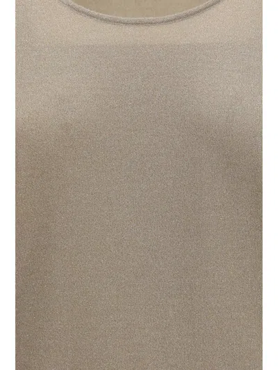 Brunello Cucinelli Luminous Cashmere Knit Tank Top In Brown