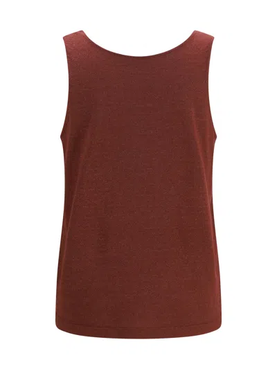 Brunello Cucinelli Luminous Cashmere Knit Tank Top In Animal Print