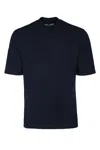 Brunello Cucinelli Men Regular Fit Cotton T-shirt In Blue