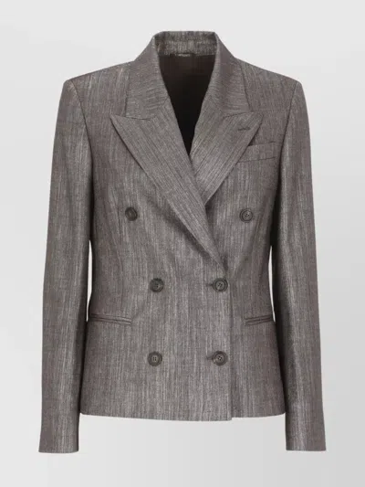 BRUNELLO CUCINELLI LUREX BLAZER METALLIC FINISH
