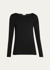 Brunello Cucinelli Lurex Cashmere And Silk Boatneck Sweater In C101 Black