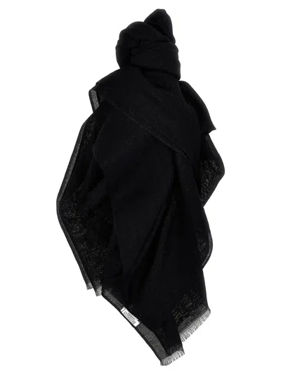 Brunello Cucinelli Lurex Cashmere Scarf Scarves And Foulards Black