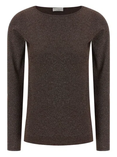 BRUNELLO CUCINELLI LUREX CREW-NECK SWEATER