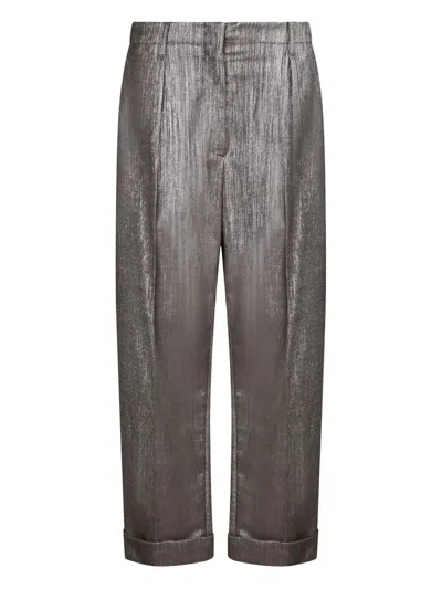 BRUNELLO CUCINELLI LUREX-DETAIL TROUSERS